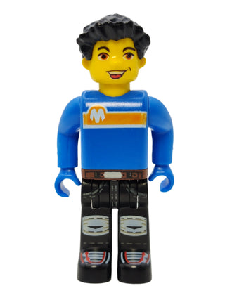 Max - Blue Torso and Black Legs, cre003 Minifigure LEGO®   