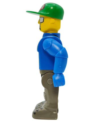 Construction Worker - Cap with the Word 'Brick' and Moustache, 4j003a Minifigure LEGO®   