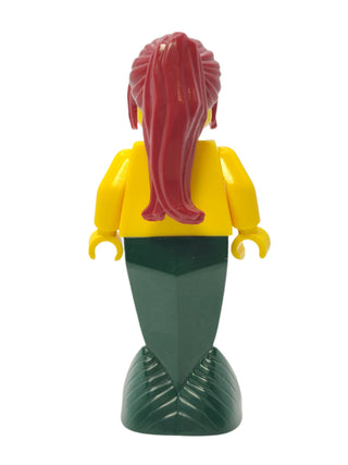 Mermaid - Dark Red Hair Ponytail Long with Side Bangs, pi139 Minifigure LEGO®