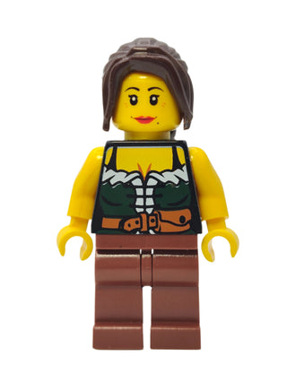 Gold Prospector - Dark Green Corset and Red Lips, ww015 Minifigure LEGO®