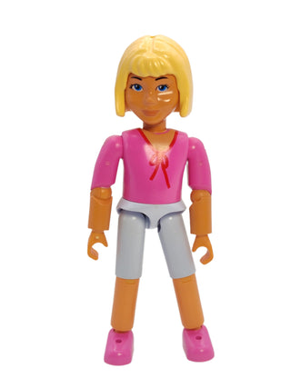 Belville Female - Dark Pink Shirt with String Bow, belvfemale38 Minifigure LEGO®