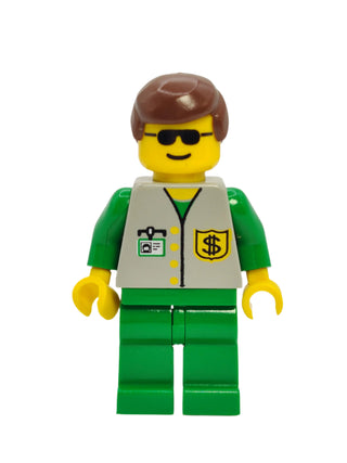 Bank - Green Legs with Brown Male Hair, bnk001 Minifigure LEGO®