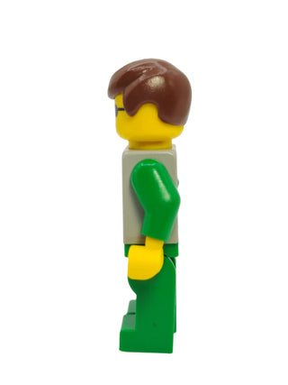 Bank - Green Legs with Brown Male Hair, bnk001 Minifigure LEGO®