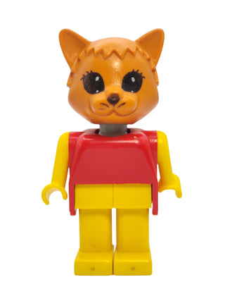 Charlie Cat - Brown Head and Red Top, fab3f Minifigure LEGO®