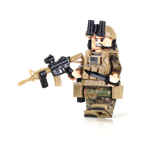 Army Ranger OCP SF Soldier Custom Minifigure, BB40 Custom minifigure Battle Brick   