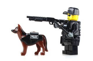 SWAT Police Officer K9 Unit Custom Minifigure Custom minifigure Battle Brick   