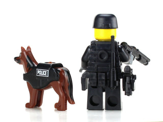 SWAT Police Officer K9 Unit Custom Minifigure Custom minifigure Battle Brick   