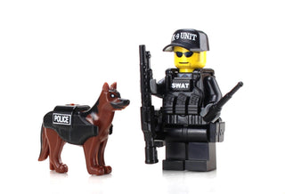 SWAT Police Officer K9 Unit Custom Minifigure Custom minifigure Battle Brick   