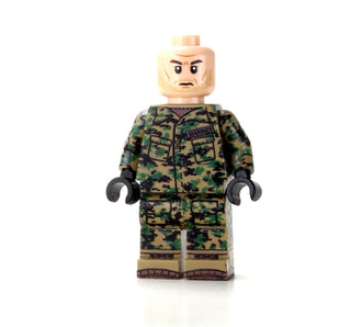 Marine Woodland MARPAT CAMO Duty Uniform Custom Minifigure Custom minifigure Battle Brick   