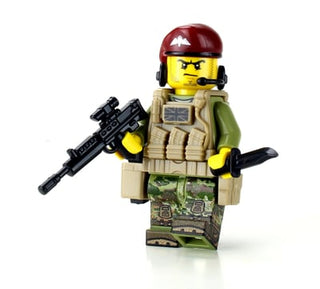 British Paratrooper Custom Minifigure, BB5 Custom minifigure Battle Brick   