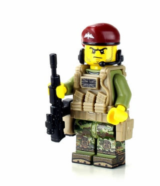 British Paratrooper Custom Minifigure, BB5 Custom minifigure Battle Brick   