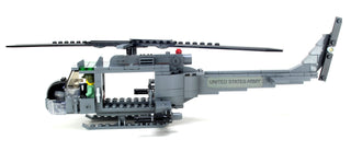 Army UH-1 Gunship Helicopter (v2) Building Kit Battle Brick   