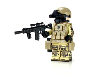 Marine Corps Desert MARPAT Chemical Warfare Custom Minifigure, BB71 Custom minifigure Battle Brick   