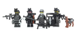 Police Swat Team made with real LEGO® minifigures Building Kit Battle Brick   