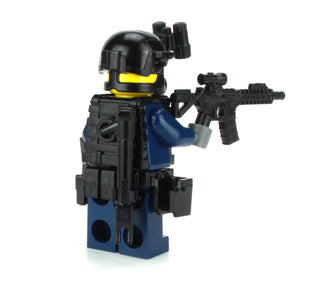 FBI SWAT Response Officer Custom Minifigure, BB67 Custom minifigure Battle Brick   