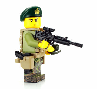 British Royal Marines Commando Custom Minifigure, BB70 Custom minifigure Battle Brick   