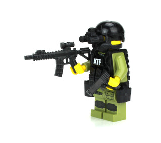 ATF SRT Officer Special Response Team Custom Minifigure, BB20 Custom minifigure Battle Brick   