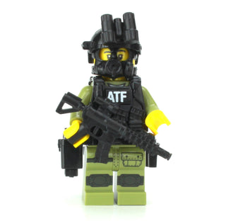 ATF SRT Officer Special Response Team Custom Minifigure, BB20 Custom minifigure Battle Brick   