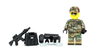 OCP MP Military Police Custom Minifigure, BB12 Custom minifigure Battle Brick   