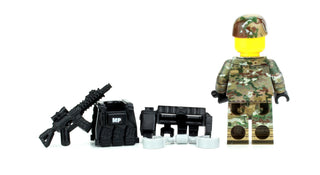 OCP MP Military Police Custom Minifigure, BB12 Custom minifigure Battle Brick   