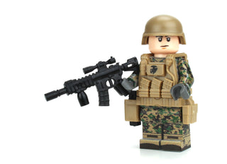 Marine Corps Infantry Woodland MARPAT minifigure, BB41 Custom minifigure Battle Brick   