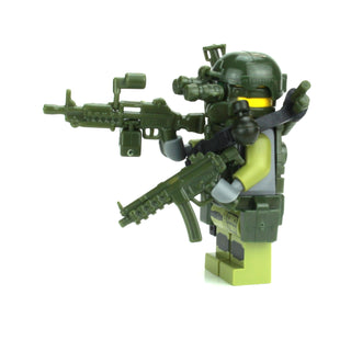 Special Forces Green Commando Custom Minifigure, BB27 Custom minifigure Battle Brick   