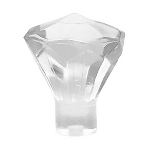 Rock 1x1 Jewel 24 Facet - Part # 30153 Part LEGO® Trans-Clear  