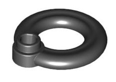 Minifigure Utensil, Flotation Ring (Life Preserver), Part# 30340 Part LEGO® Dark Bluish Gray  