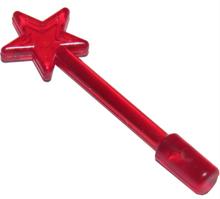 Minifigure Utensil, Magic Wand, Part# 6124 Part LEGO® Trans-Red  