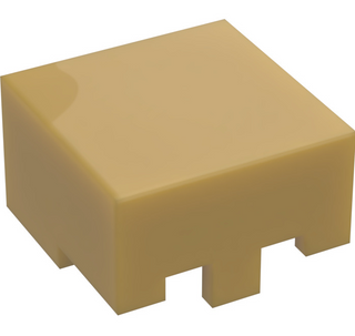 Minecraft, Helmet Rectangular, Part# 19730 Part LEGO® Pearl Gold (Gold)  