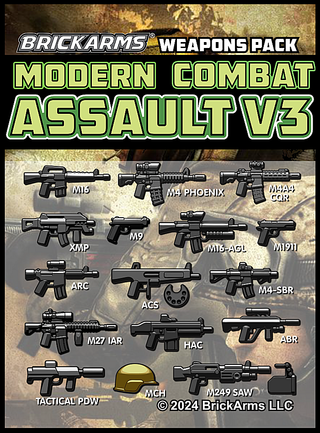 BRICKARMS MODERN COMBAT ASSAULT V3 WEAPONS PACK Accessories Brickarms   