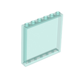 Panel 1x6x5, Part# 35286/59349  LEGO® Trans-Light Blue  