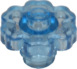 Plant Brick Rounded Flower Open Stud, Part# 4728 Part LEGO® Transparent Medium Blue  