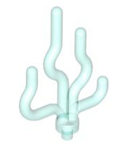 Plant Sea Grass Seaweed, Part# 30093 Part LEGO® Trans-Light Blue  