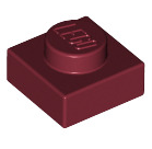 Plate 1x1, Part# 3024 Part LEGO® Dark Red  