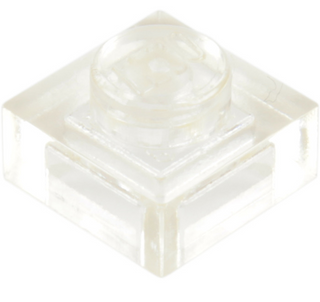 Plate 1x1, Part# 3024 Part LEGO® Trans-Clear  