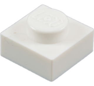 Plate 1x1, Part# 3024 Part LEGO® White  