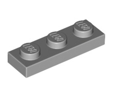 Plate 1x3, Part# 3623 Part LEGO® Light Bluish Gray  