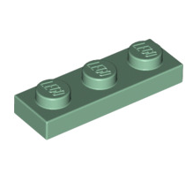 Plate 1x3, Part# 3623 Part LEGO® Sand Green  