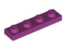 Plate 1x4, Part# 3710 Part LEGO® Magenta  