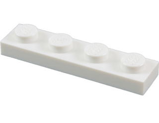 Plate 1x4, Part# 3710 Part LEGO® White  