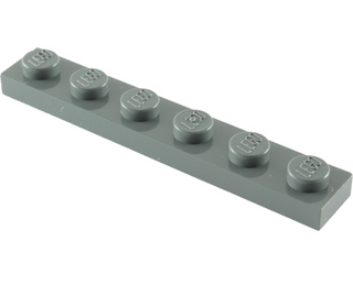 Plate 1x6, Part# 3666 Part LEGO® Dark Bluish Gray  