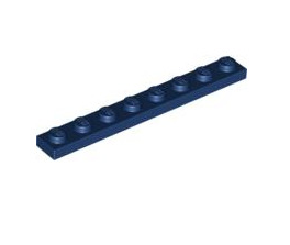 Plate 1x8, Part# 3460 Part LEGO® Dark Blue  