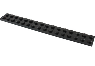 Plate 2x16, Part# 4282 Part LEGO® Black 1 Part 