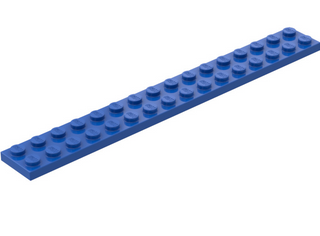 Plate 2x16, Part# 4282 Part LEGO® Blue (Used - Decent) 1 Part 