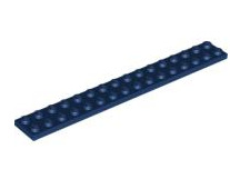 Plate 2x16, Part# 4282 Part LEGO® Dark Blue 1 Part 