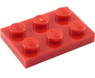 Plate 2x3, Part# 3021 Part LEGO® Red 1 Part 