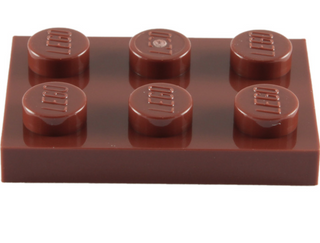 Plate 2x3, Part# 3021 Part LEGO® Reddish Brown 1 Part 