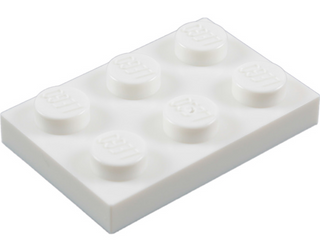 Plate 2x3, Part# 3021 Part LEGO® White 1 Part 