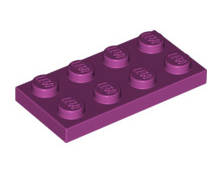 Plate 2x4, Part# 3020 Part LEGO® Magenta  